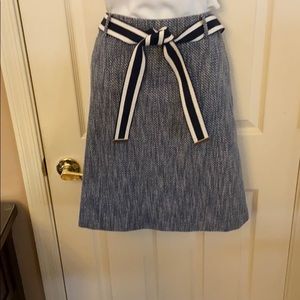 AT Navy Stripped Skirt